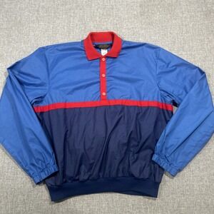 Vintage Eddie Bauer Expedition Outfitter Pullover Men's Size XL Colorblock Blue